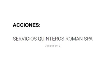 Remate 50 Acciones Sociedad Servicios Quinteros Roman SpA