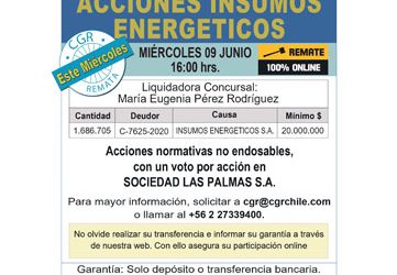 Remate de Acciones, Liquidación Insumos Energéticos