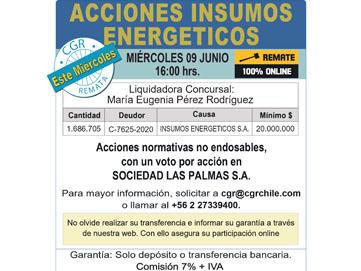 Remate de Acciones, Liquidación Insumos Energéticos